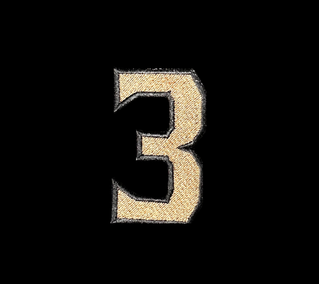 2FT Embroidered numbers