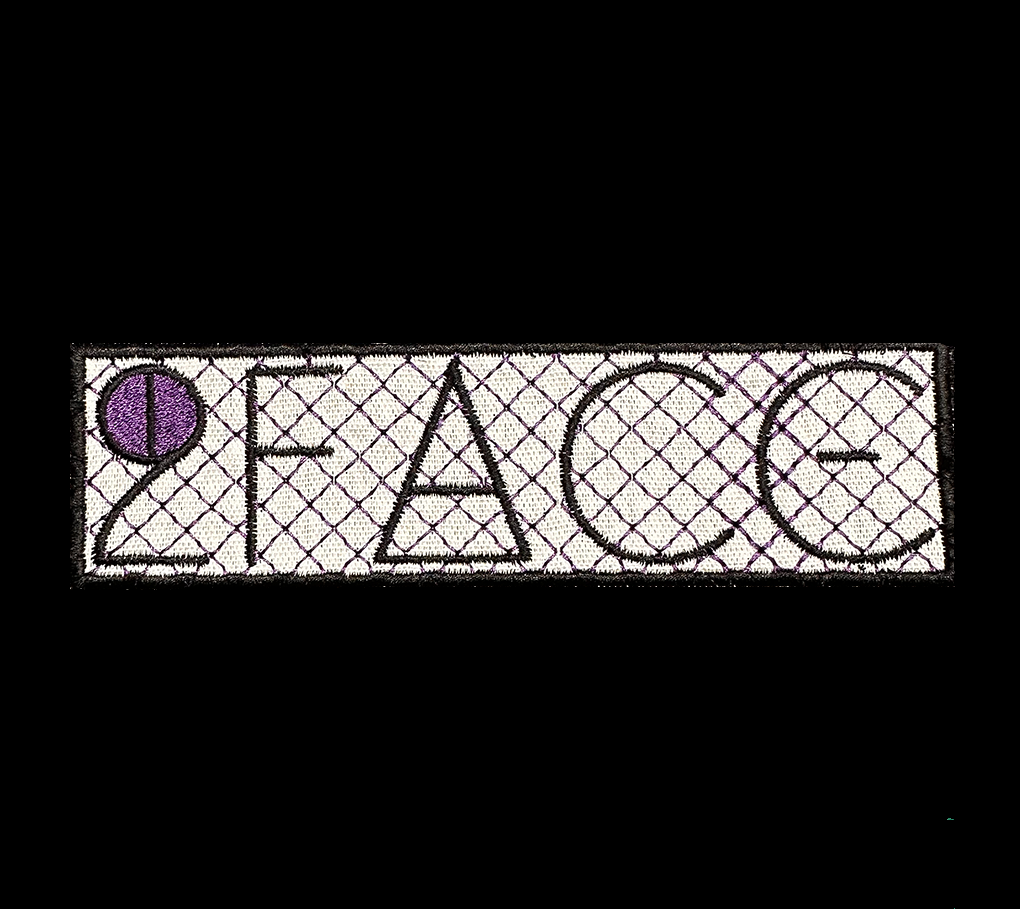 2Face Tab | White Purple hatch