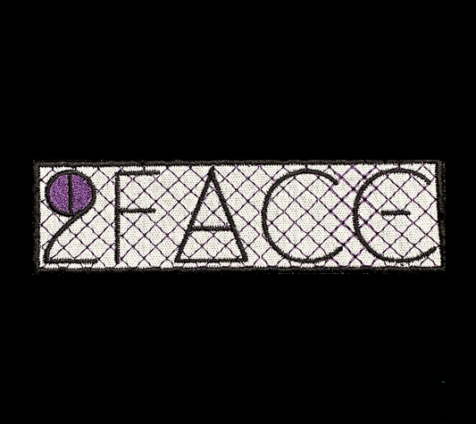 2Face Tab | White Purple hatch